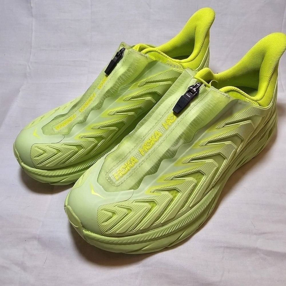 HOKA Project Clifton Butterfly Neon Yellow Evening Primrose Sneakers Running, 8 - Picture 3 of 14